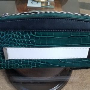 Green Croc wallet